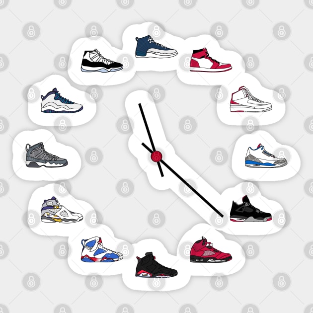 Jordan Sneaker Clock Sticker by WalkDesigns